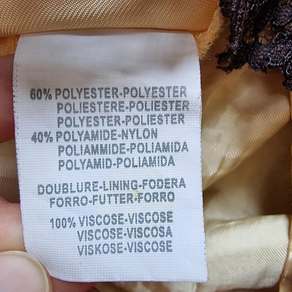 Vintage Influence de NAF NAF French XS/S Lace Skirt Brown/Golden. - Picture 4 of 7